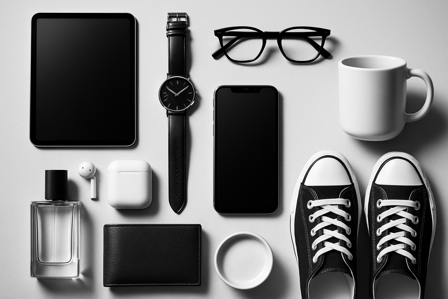 multiproductos en blanco ynegro